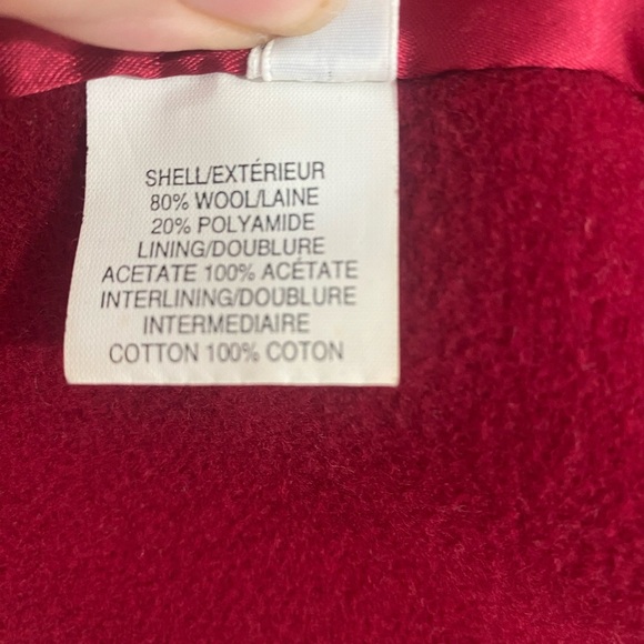 Vintage Mallia double breasted red wool coat size 14 - Picture 7 of 9